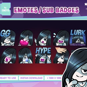 Sadako twitch emotes | DBD emote | horror emote | twitch emote | for streamer and gaming