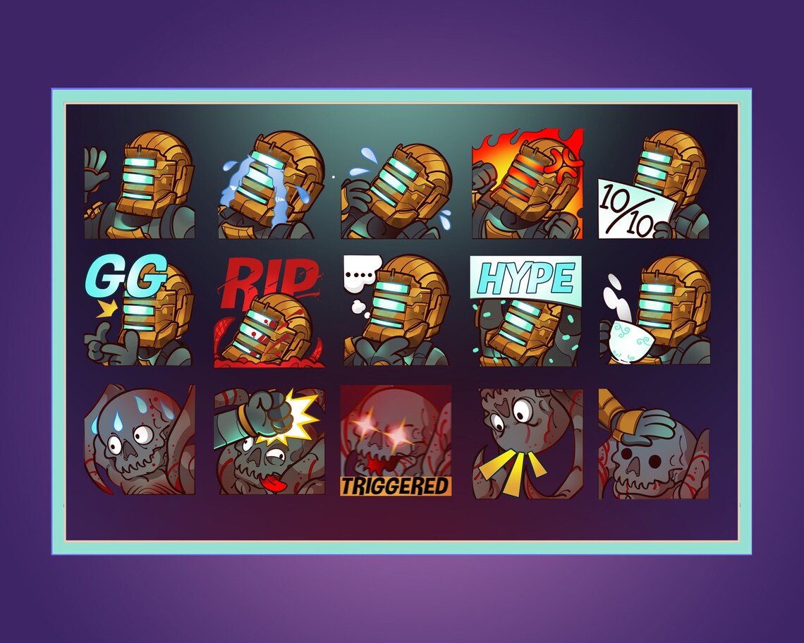Twitch Dead Space Emotes Inspired Isaac Clarke Emotes Dead Space Emotes
