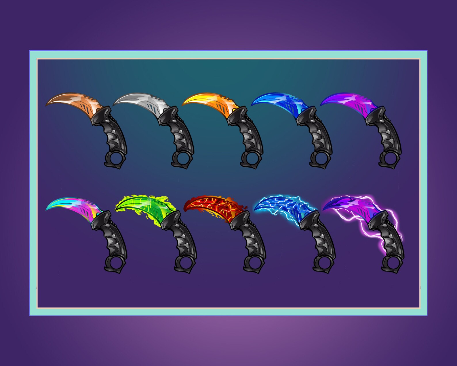 Awesome Karambit Twitch Sub Badges CS Go - Valorant Inspired for ...