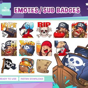 Pirates twitch emotes | pirate emote | twitch emote | youtube | discord