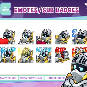 knight twitch emotes | twitch | youtube | discord | gaming | streamer