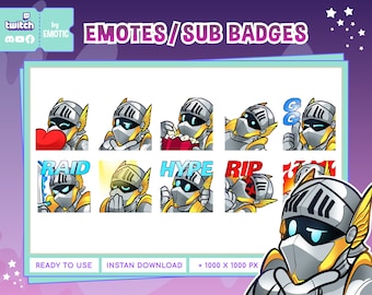 knight twitch emotes | twitch | youtube | discord | gaming | streamer