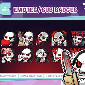 Jigsaw twitch emotes | DBD emote | horror emote | twitch emote | for streamer and gaming