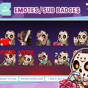 Jason twitch emotes | DBD emote | horror emote | twitch emote | for streamer and gaming