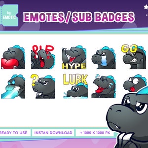 Twitch emote kaiju series - Godzilla emote | titan emote | twitch | discord | stream | game