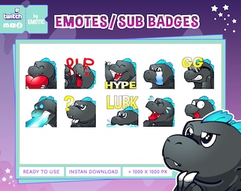 Twitch emote kaiju series - Godzilla emote | titan emote | twitch | discord | stream | game