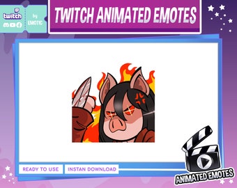 Animated emote | twitch emote | the pig creature | rage emote | horror emote
