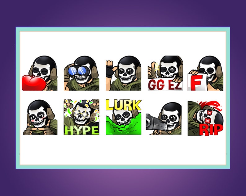 Twitch Emotes Call of Duty Ghost Warzone Emote COD Emote Gaming