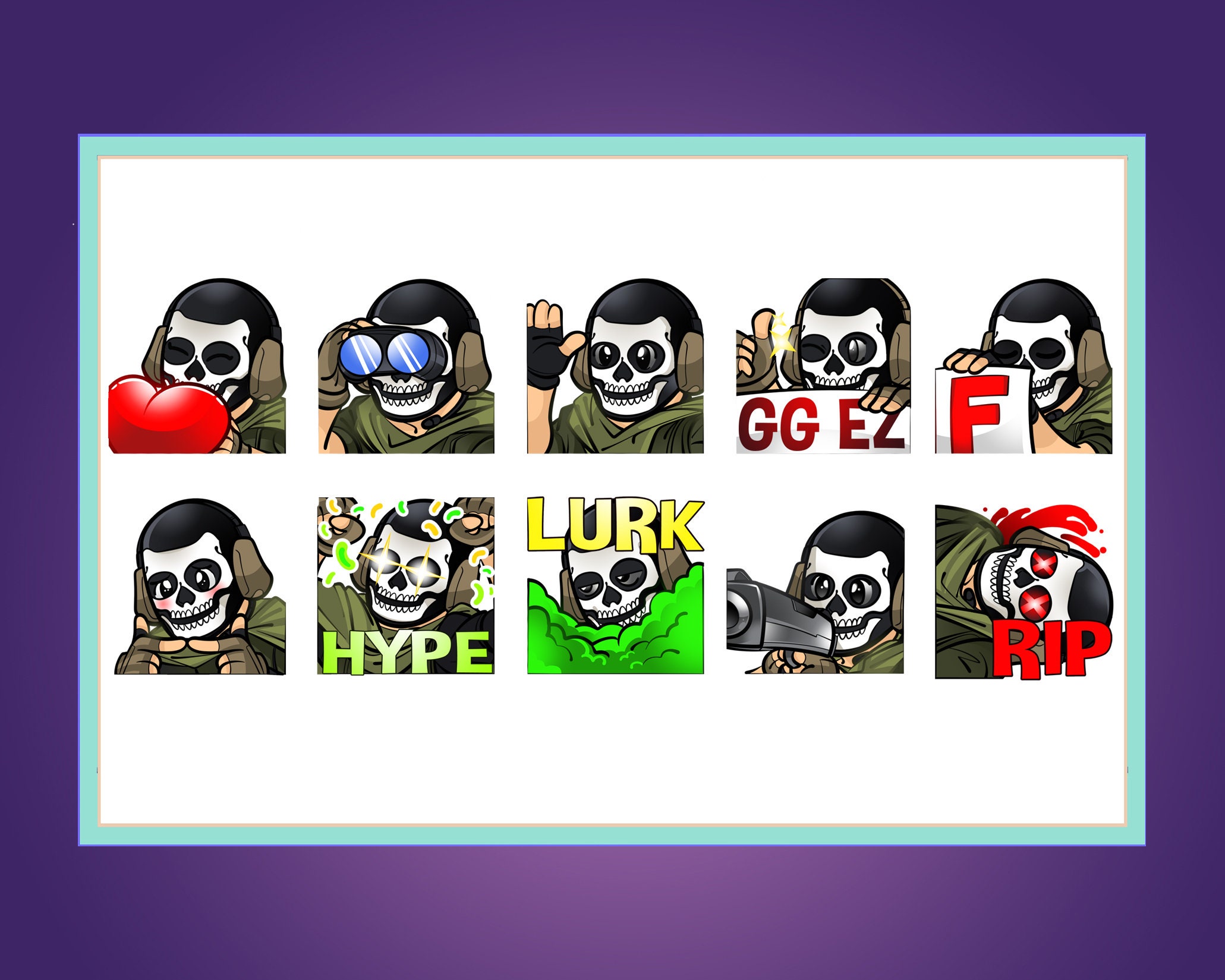 Twitch Emotes Call of Duty Ghost Warzone Emote COD Emote Gaming