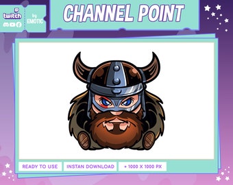 twitch channel point or emote : viking | Twitch Emote Design |  Discord | Youtube | gaming | streamer