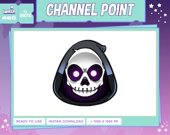 twitch channel point or emote : grim reaper | Cute Twitch Emote Design |  Discord | Youtube | gaming | streamer