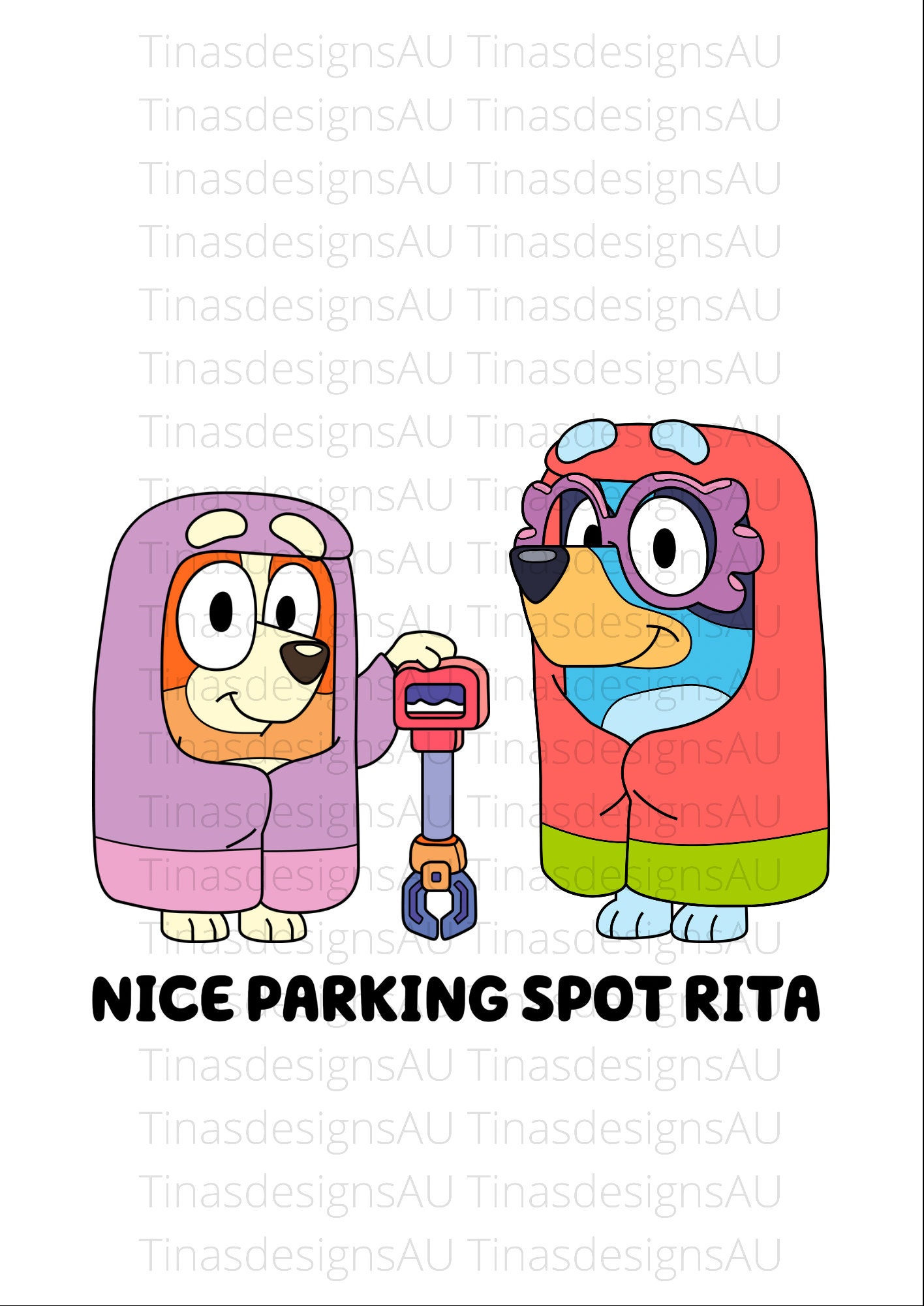 Nice Parking Spot Rita Grannies Bluey Image Print | Etsy