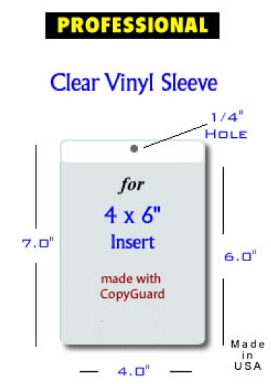 4x6 Clear Bookmark Sleeves 25 Sleeves per 