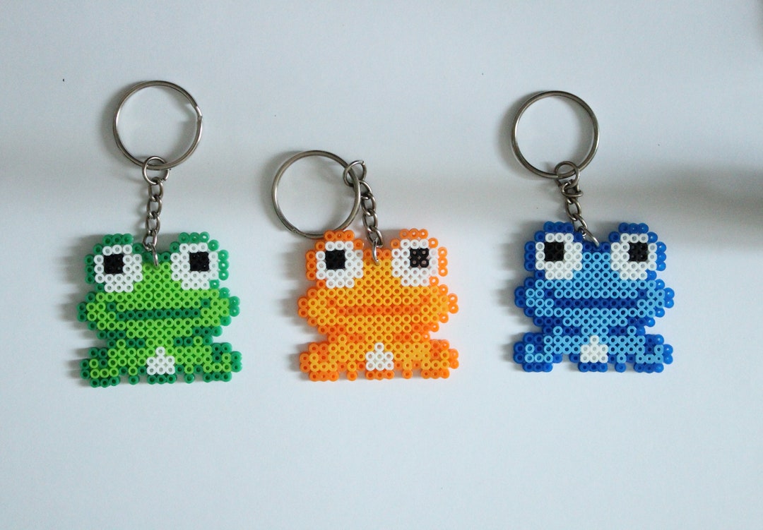 Perler Frog Keychain Etsy