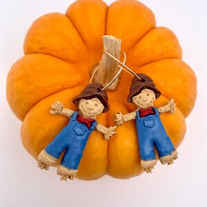 Friendly Scarecrow Hoops | Fall Earrings | Autumn Earrings | Halloween |  Fall Gifts | Jewelry | a frivolous folly