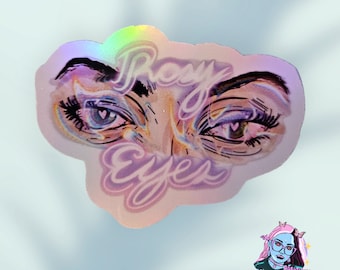 Holographic Eyes Sticker | Y2K, Trippy Girly Decal
