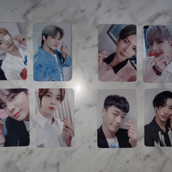 Ateez finger heart Photocards | Kpop