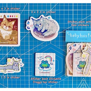 Baby Maine Coon Katzen Vinyl Aufkleber (einzeln ODER als Aufkleberset erhältlich)
