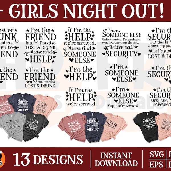 Girls Party SVG Bundle, If Lost or Drunk Please Return to Friend, Weekend Party Crew, Funny Matching Group, Besties Trip, Svg Png Dxf Eps