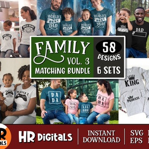 Matching Family SVG Bundle, Family Outfit SVG, Mommy and Me, New Mom ...