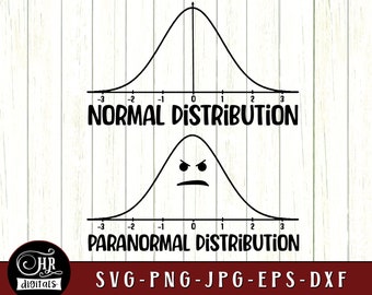 Paranormal Distribution SVG, Funny, Humor, Bad Puns, Sarcasm, Dad Jokes, Punny, Ghost, Math, Halloween, Cricut, Crafts, Eps Png Dxf Jpg