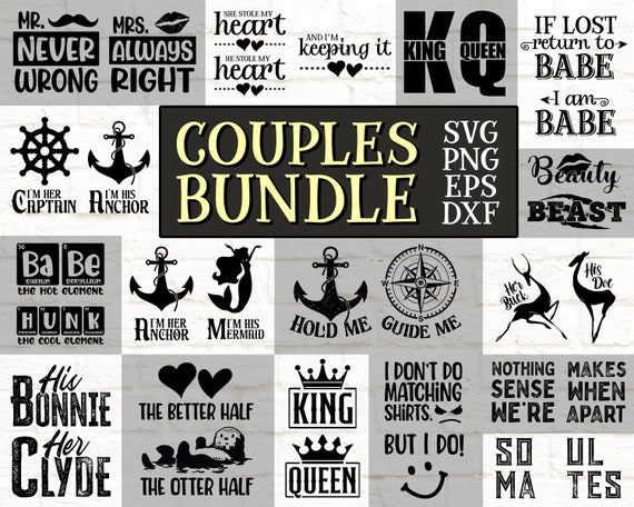 Matching Couples Bundle, His and Hers Graphic by HRdigitals