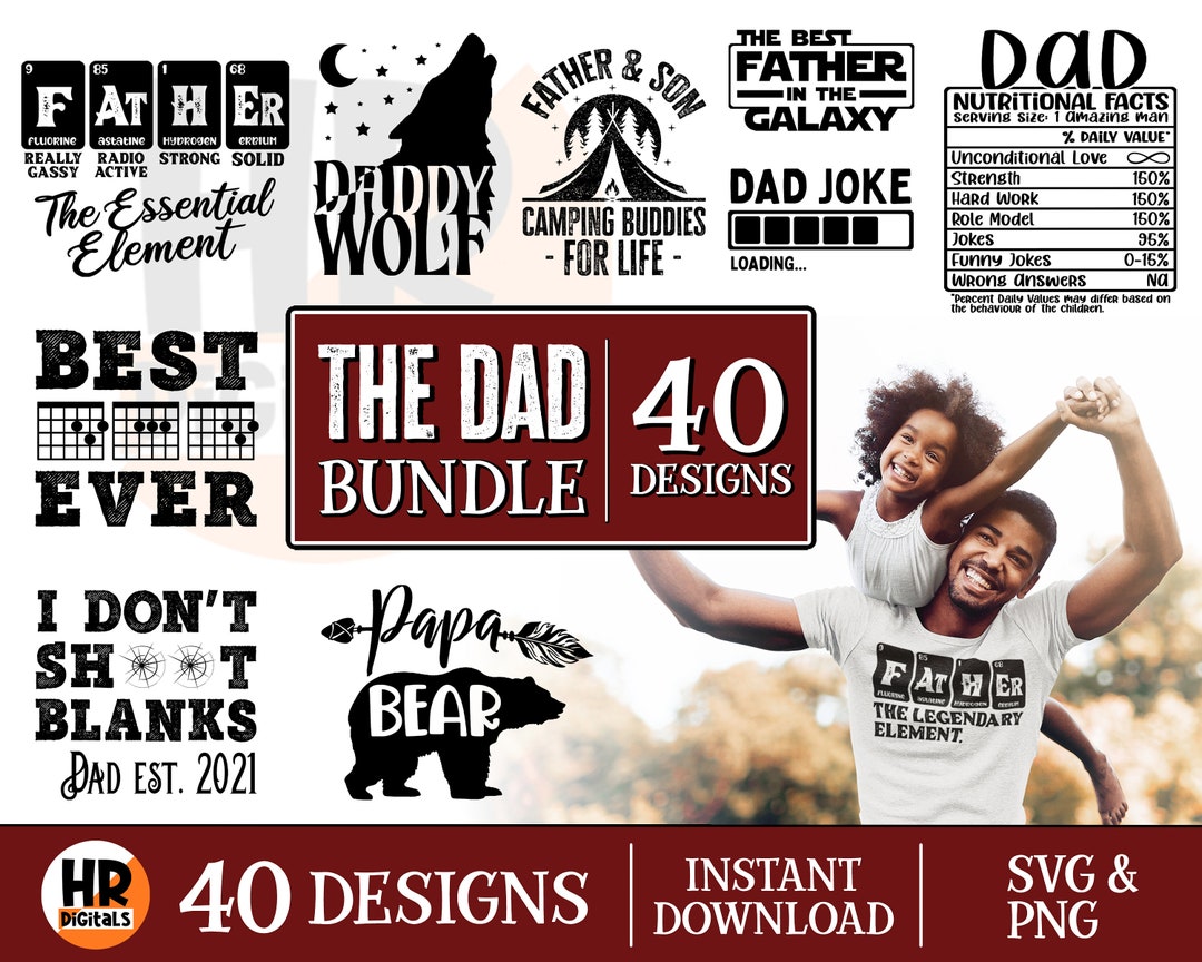 Father's Day SVG Bundle: Funny Dad Shirt Designs (digital Download) - Etsy