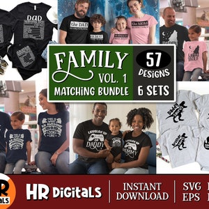 Passendes Familien-SVG-Paket, Familienoutfit SVG, Mama und Ich SVG, Mama Papa und Baby, Papa und ich, Svg Dxf Png Eps, Cricut Crafts Cutting File