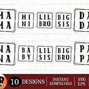 Matching Family SVG Bundle, Family Outfit SVG, Mommy and Me, New Mom ...