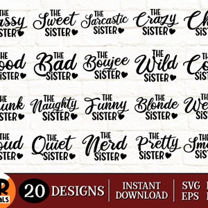 Sisters SVG Bundle, Lustige Schwester SVG, Sisters Trip, Passende Schwestern, Geschwister, Geschwister Wochenende, Familientreffen, Cricut, Basteln, Png Eps Dxf