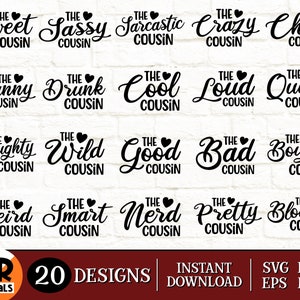 Cousins SVG Bundle, Funny Cousins, Cousins Trip, Matching Cousins, Cousin Crew, Cousins Weekend, Family Reunion, Cricut, Crafts, Png Eps Dxf