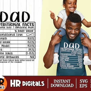 Vader Voedingsfeiten SVG, Grappige Vader SVG, Voeding Factsheet, Cool Papa Leven, Vaderdag Cadeau, Vader Humor, Png Eps Dxf, SVG Cut File