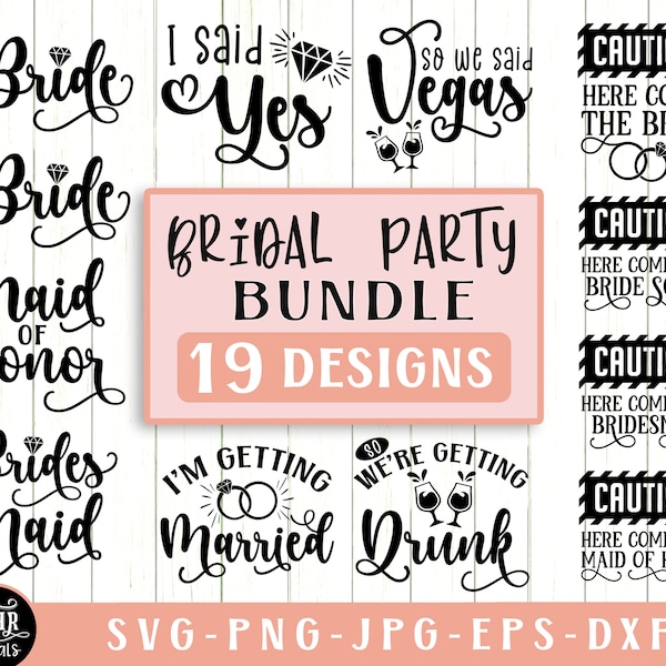 Bundle SVG fête nuptiale, week-end drôle de partie de Bachelorette, voyage de filles, douche nuptiale, groupe d’ami assorti drôle, artisanat, Png Dxf Eps Jpg