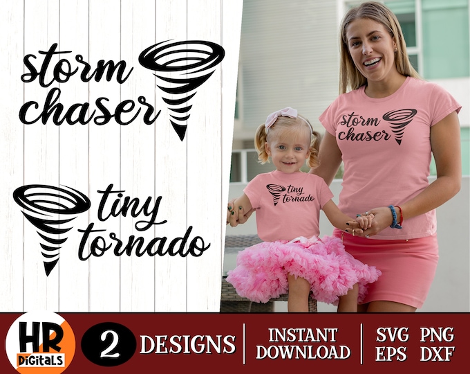 Storm Chaser Svg, Tiny Tornado Svg, Mom Baby Svg, Mommy and Me Svg, Svg ...