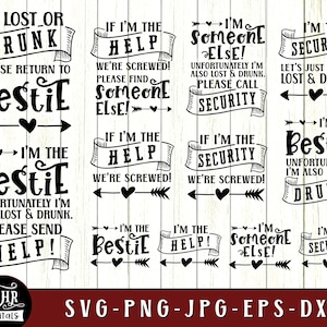 Girls Trip SVG, If Lost or Drunk Please Return to Bestie, Best Friends, Girls Weekend Party, Funny Matching Outfit, Crafts, Svg Png Dxf Eps