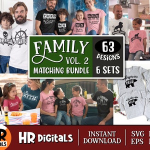 Bijpassende Familie SVG Bundel, Familie Outfit SVG, Mama En Mij SVG, Mama Papa En Baby, Papa En Mij, Svg Dxf Png Eps, Cricut Crafts Snijbestand
