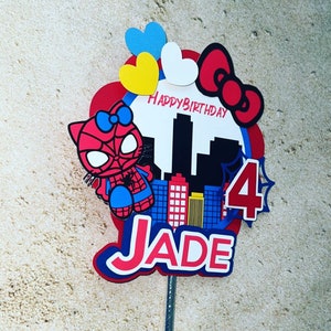 Spidy Kitty Cake Topper