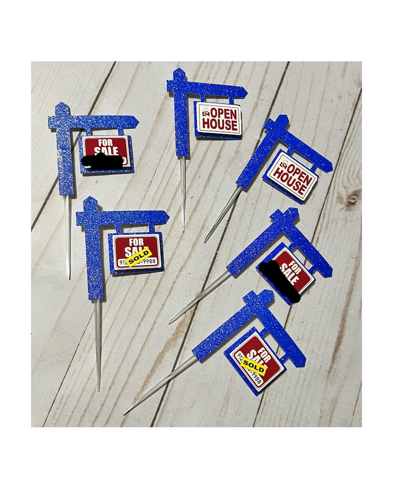 6real Estate Cupcake Toppers Mix and Match Housewarming Etsy