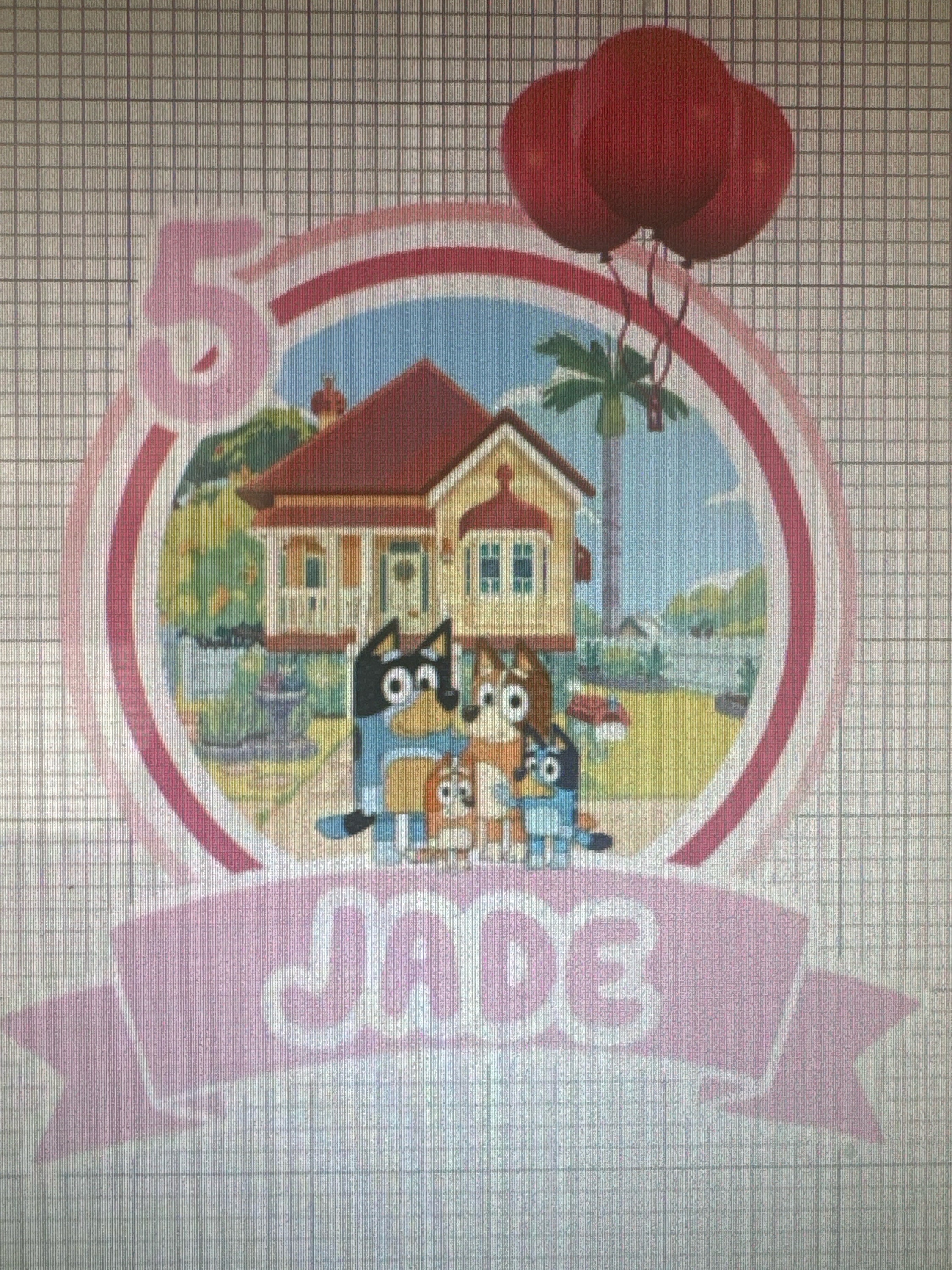 Bluey Inspired Cake Topper