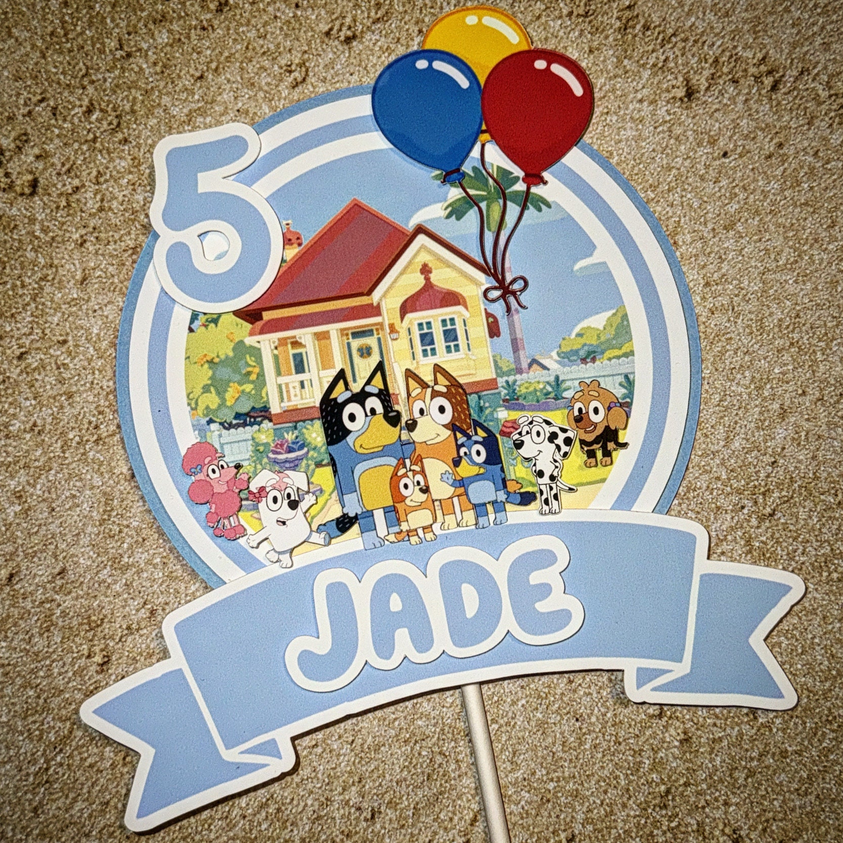 Bluey Inspired Cake Topper