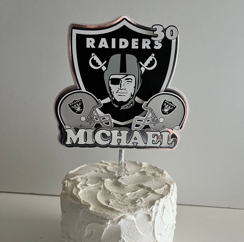 Las Vegas Raider Football Cake Topper Cake Topper Etsy Ireland