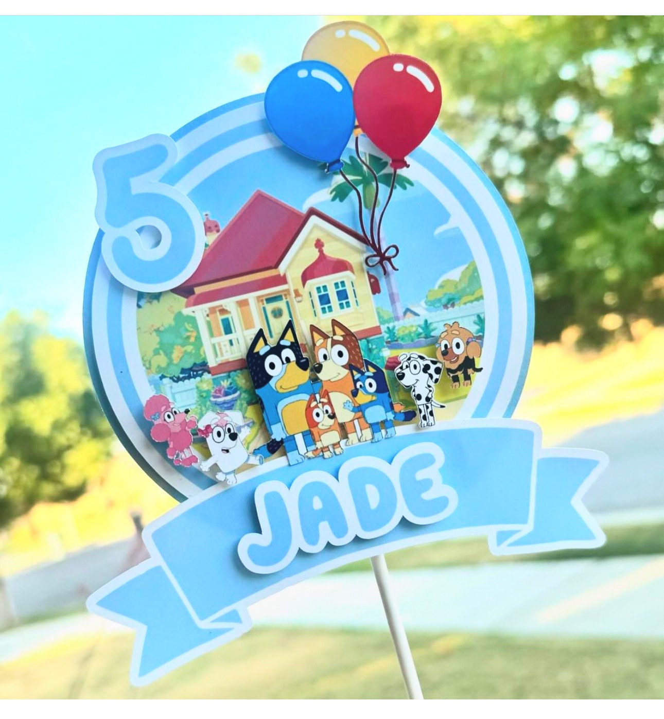 Bluey Inspired Cake Topper