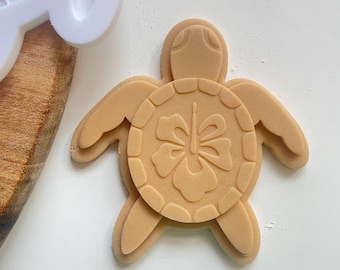 Hawaii Sea Turtle With Hibiscus Pattern | Embosser / Debosser And Cutter Set