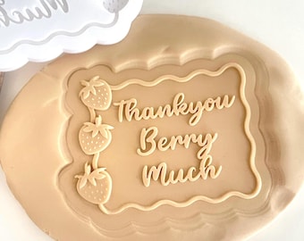 Thank you Berry Much ( Strawberry ) | Embosser / Debosser And Cutter Set