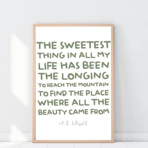 C.S. Lewis Quote Wall Art | Inspirational Wall Art | Christian Wall Art | Aesthetic Wall Art Poster