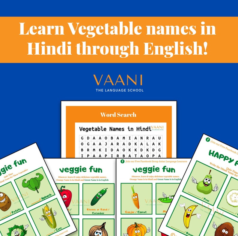 hindi printable vegetable worksheet learn hindi vegetable etsy ireland