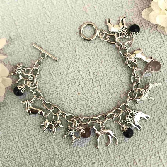 Silver dog charms sale