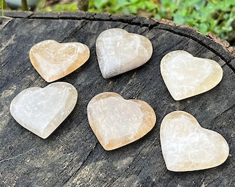MINI Natural Citrine Crystal Heart From Brazil | Genuine, Polished Citrine | Tiny Citrine Crystal Heart, Mined in Brazil