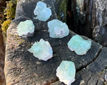 Cubic Green Apophyllite From India | Small, Cubic, Pale Green Apophyllite | Stilbite, Zeolites (Group 2)