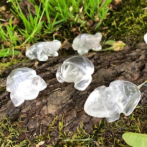 ONE Mini Clear Quartz Crystal Frog Carving From Brazil! | 5 Sizes, Mini Crystal Frogs
